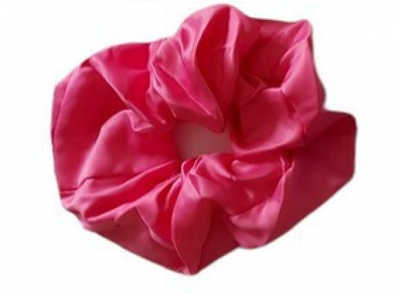 Scrunchie γυαλιστερό Ροζ